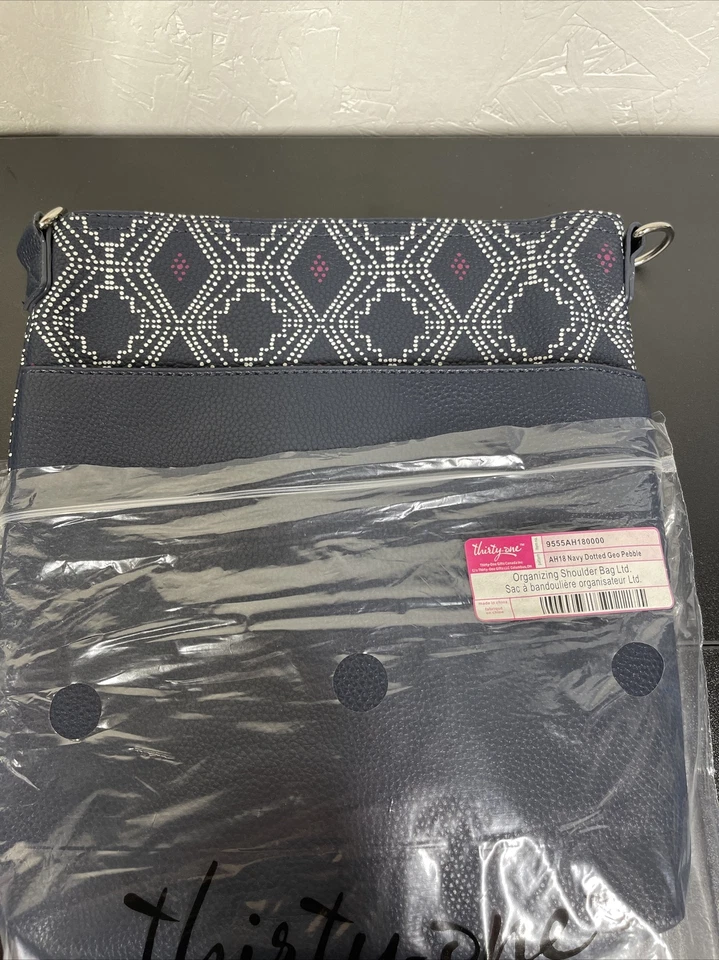 Bolso de Hombro Organizador Ltd - Azul Marino Punteado Geo Guijarro Foto 2 de 4