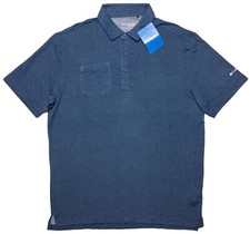 COLUMBIA Golf Omni-Wick Clubhead Polo Shirt Rayon 22F08MP Blue Large L  New