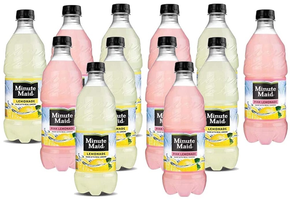 Variety Minute Maid pack 20oz Bottles Case of 12: (6) Lemonade, (6