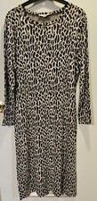 Loft Plus Animal Print Long Sleeve Knit Dress w/ Side Slits - Sz 16 - NWT