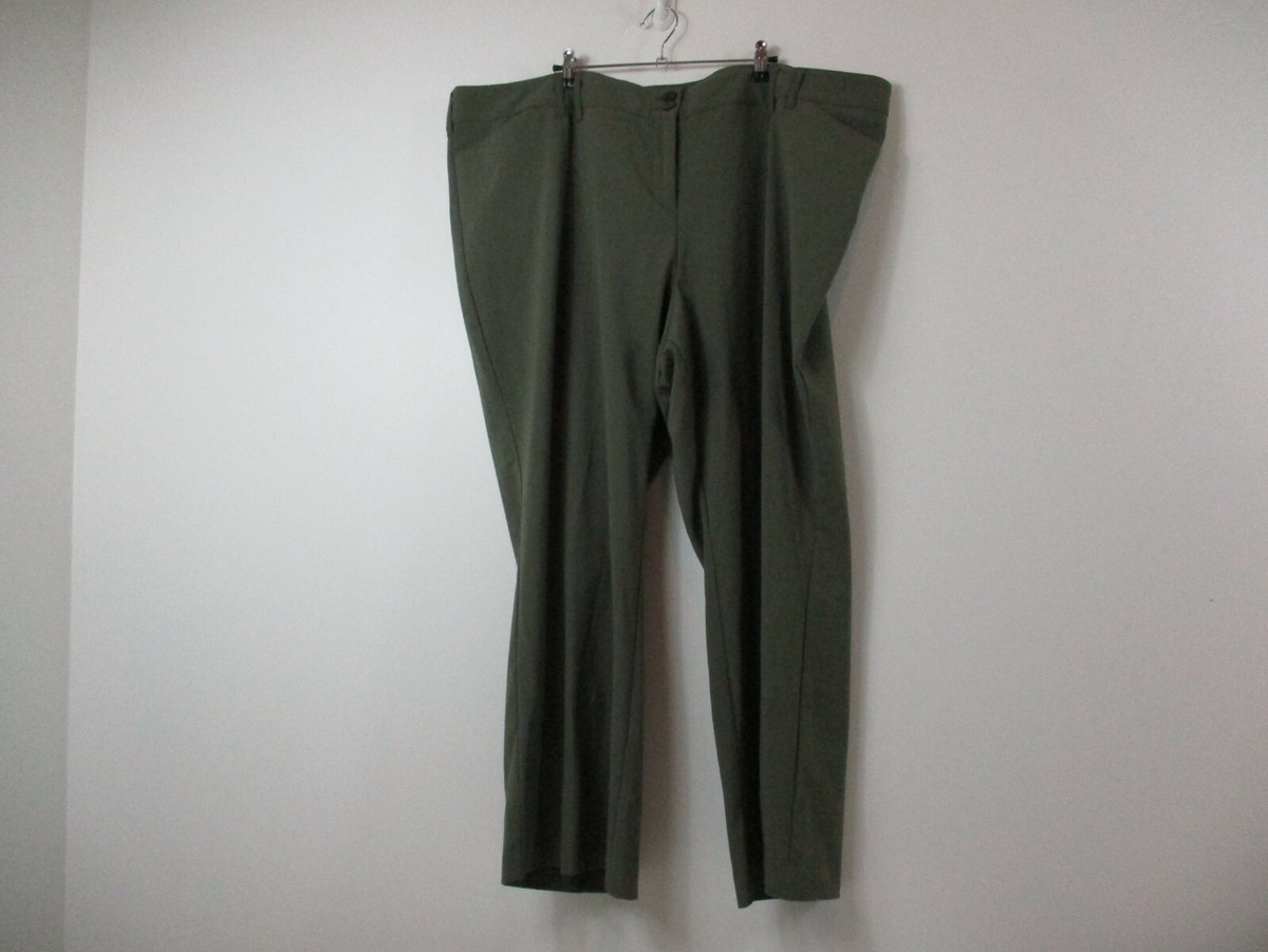 Lane Bryant Pants Womens 28 Petite Plus Straight Chino Green High