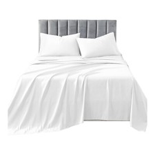 Full Flat Sheet Bed Sheets 100% Poly Cotton Single Double King Super King Size