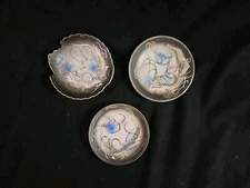 3 Vintage Japanese Dragonwear  Moriage Blue Eyed Dragon Made in Japan 