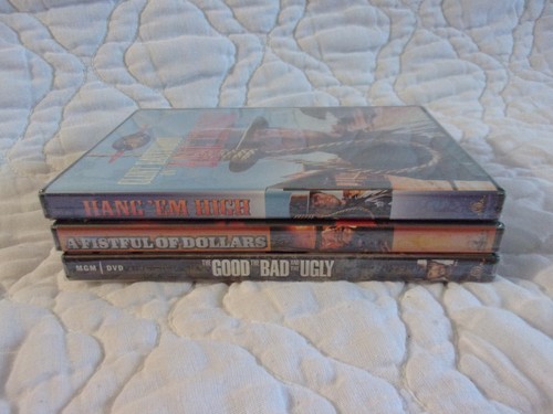 A FISTFUL OF DOLLARS HANG 'EM HIGH THE GOOD BAD AND UGLY DVD LOT CLINT EASTWOOD - Picture 3 of 17