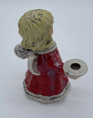 Vintage GOEBEL Signed Frobek Angel Double Candle Holder 6.5" No Candles - Picture 5 of 8