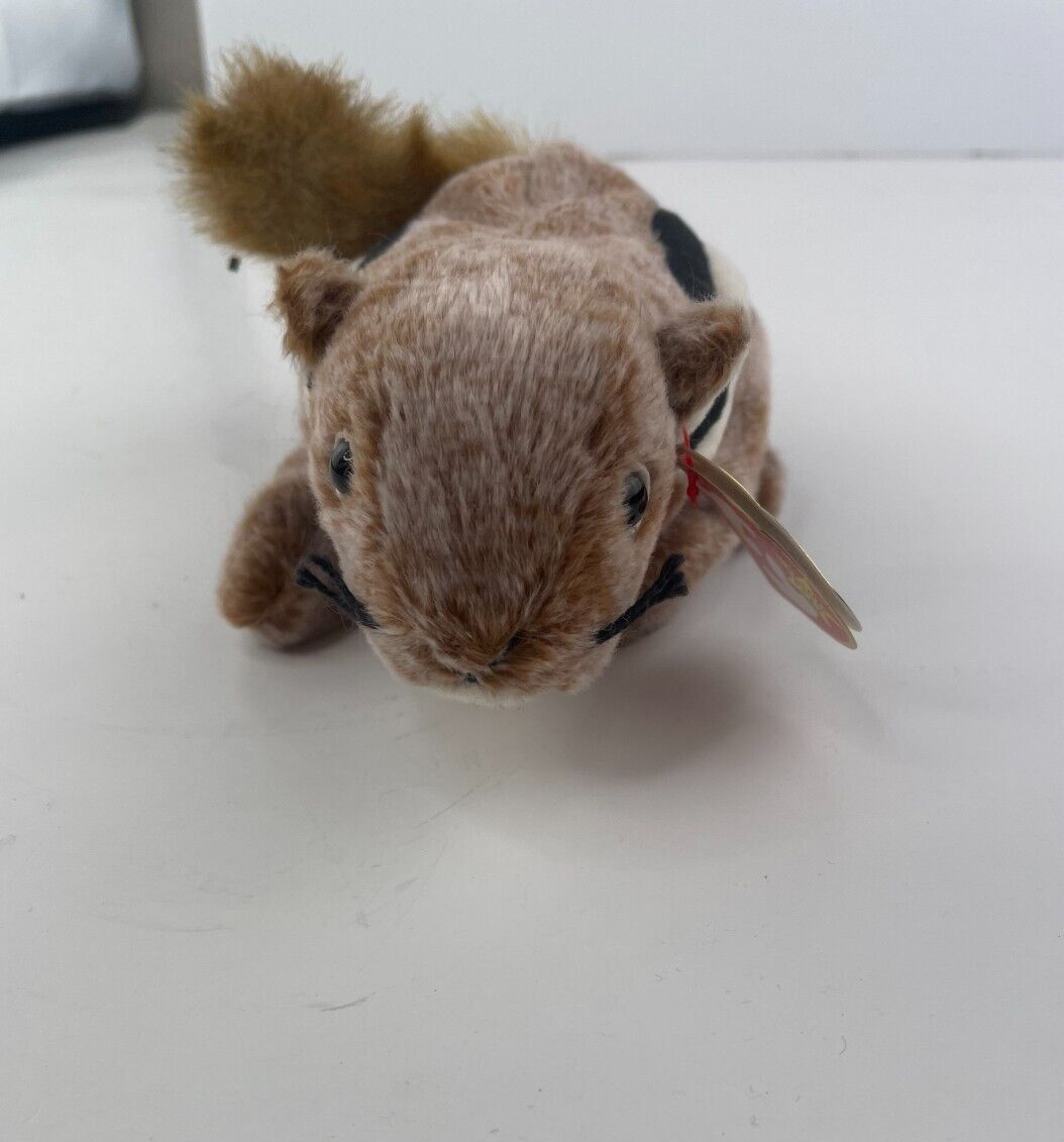 Ty Original Beanie Baby Chipper the Chipmunk Date of Birth: April