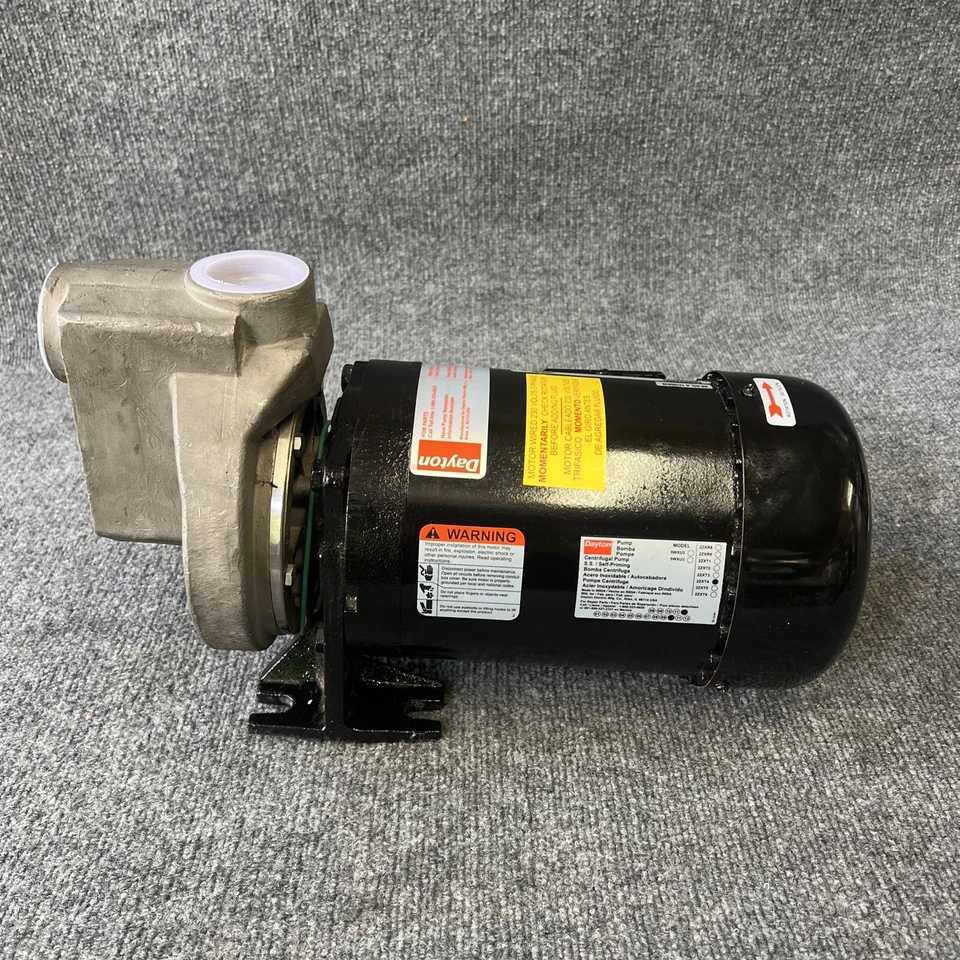 Dayton 2ZXT4 1-1/2" Centrifugal Pump Self-Priming 208-230/460V AC 1-1/2 HP New - Image 2 of 4