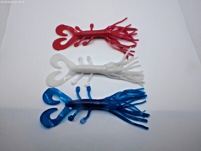 7-3'' 35 Colors Options SKIRTED DOUBLE Tail Plastic Fishing Bait Tackle Bass Pike