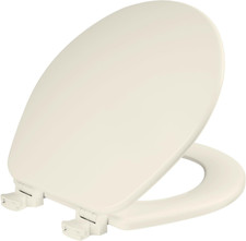 CHURCH Toilet Seat, Easy Clean Hinges Release for Deep Cleans, Durable Enameled