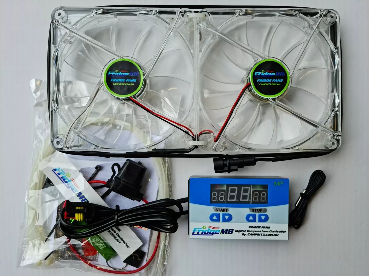Caravan Fridge Cooling Fan Kit 12V IP56 Tropical 140mm fans