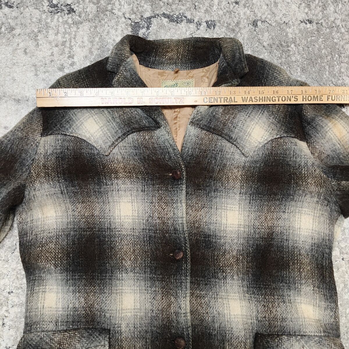 Vintage 50's 60's Trego's Westwear Shadow Plaid Western Vintage 50's 60's Trego's Westwear Shadow Plaid Western