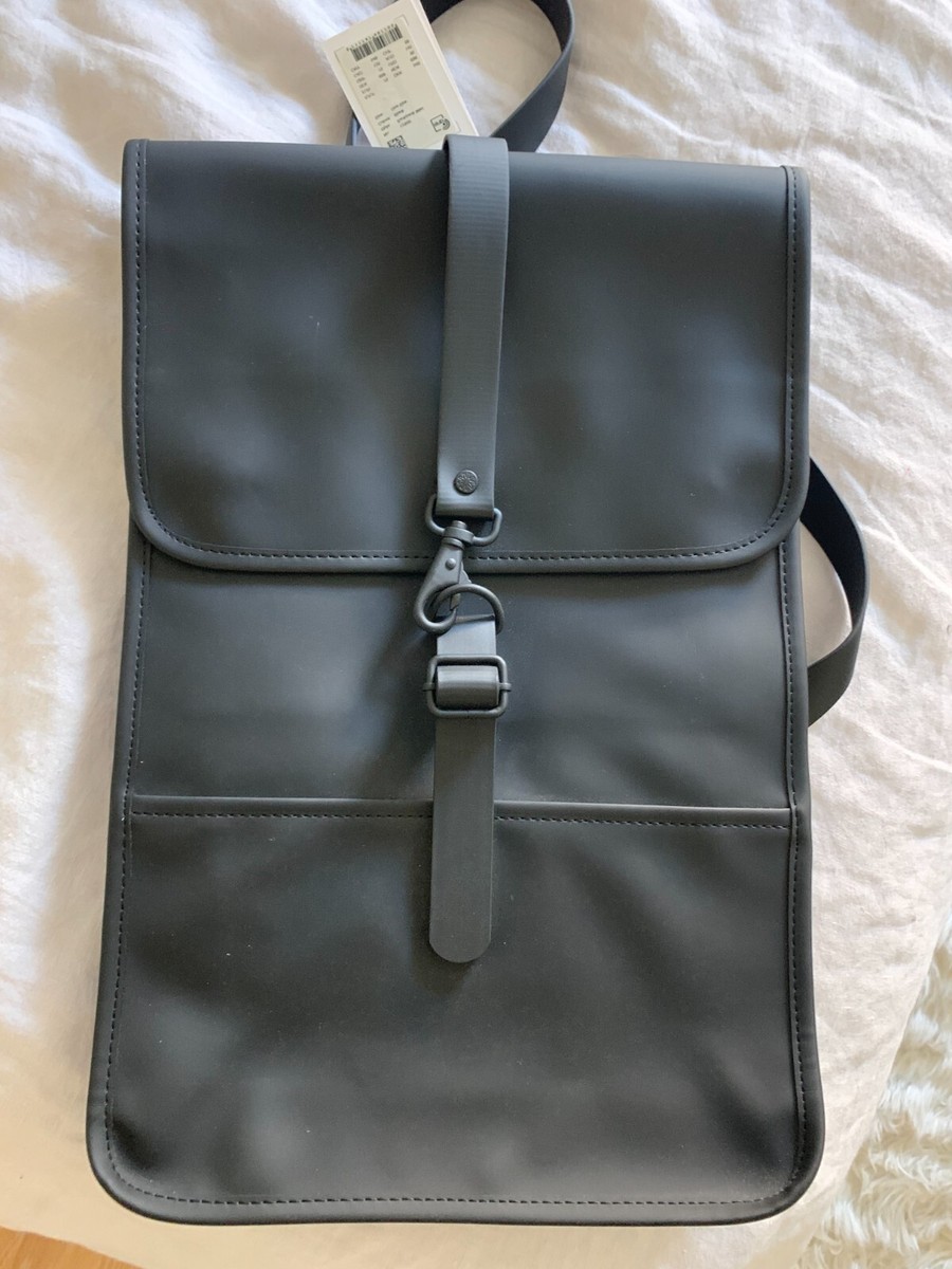 NWT Rains Waterproof Backpack RAINS Rolltop Rucksack Waterproof Backpack Black Camo NWT | eBay main image 4