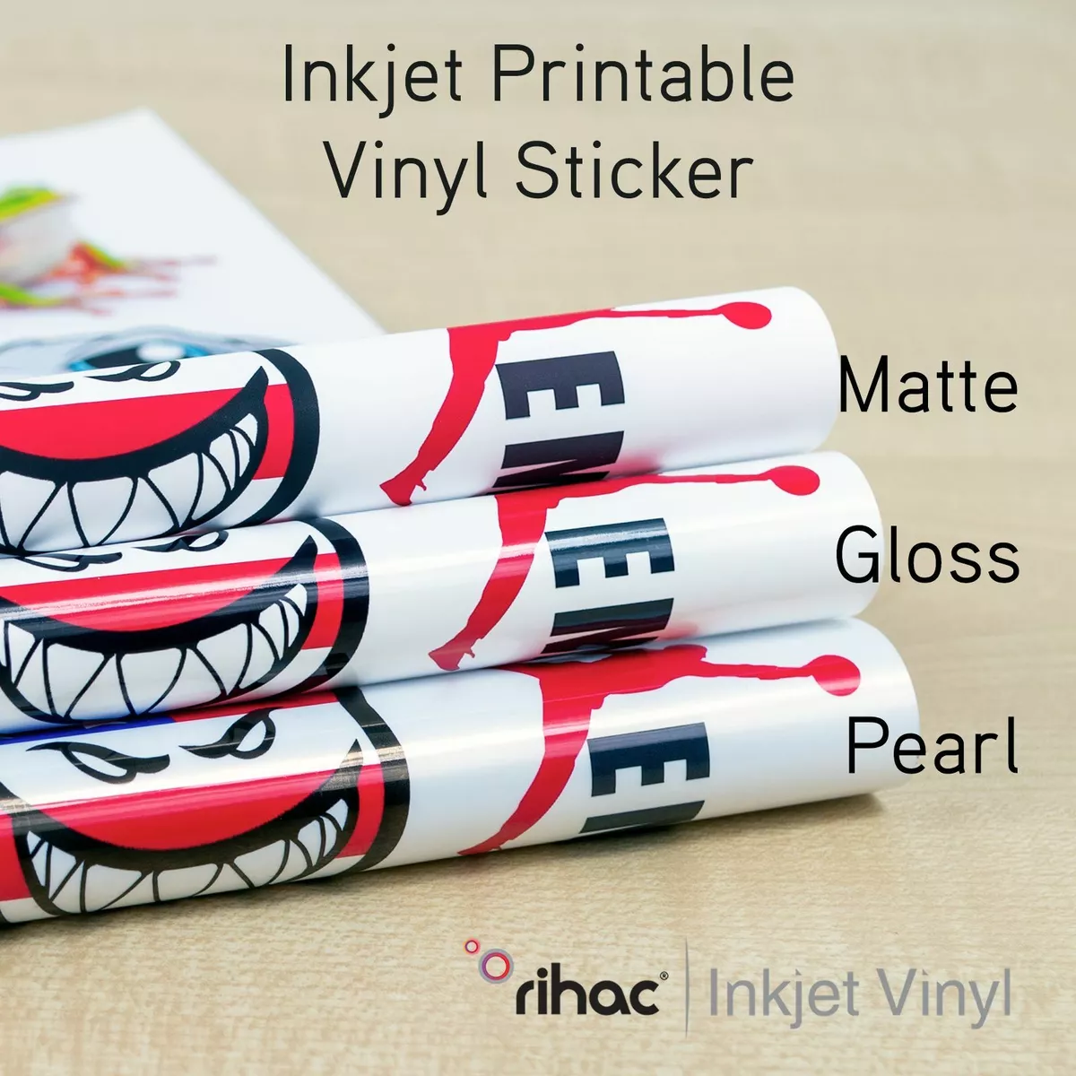 Vinyl Sticker Paper - Inkjet Printable A4 & A3 Sheets Gloss Matte Self  Adhesive