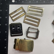 Various Belt Buckles At Least Some Are Military 6 Buckle Lot 22XP