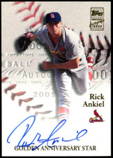 2002 Topps Deck Rick Ankiel Golden Anniversary On Card Auto Cardinals