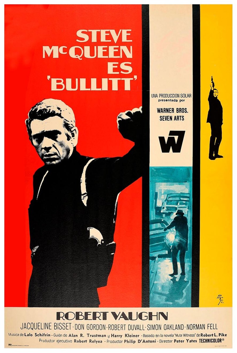 Bullitt 1968 - Spanish - Steve McQueen - Vintage Classic Movie