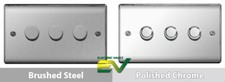 BG Nexus Switches & Sockets - Complete Range -  Brushed Steel / Polished Chrome