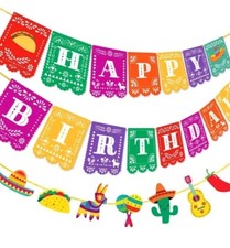 Kreatwow Mexican Birthday party supplies Fiesta Taco Banners