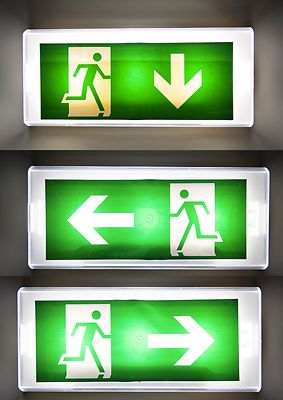 LED Notleuchte Notbeleuchtung Exit Notausgang Fluchtwegleuchte Licht Fluchtweg
