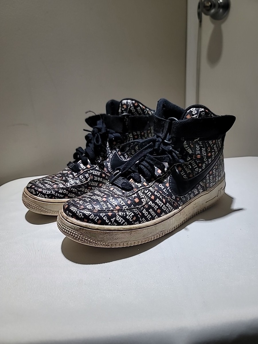 black and silver air force 1 high top