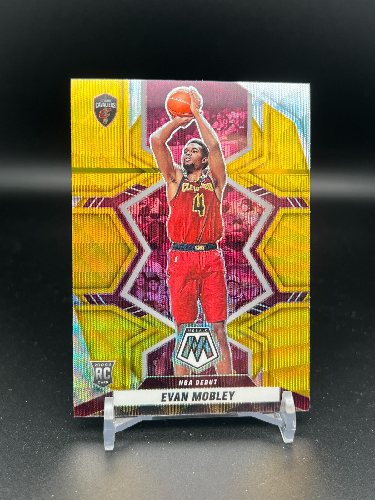 Evan Mobley 2021-22 Panini Mosaic Asia NBA Debut Rookie Gold Wave Prizm #263 HOT