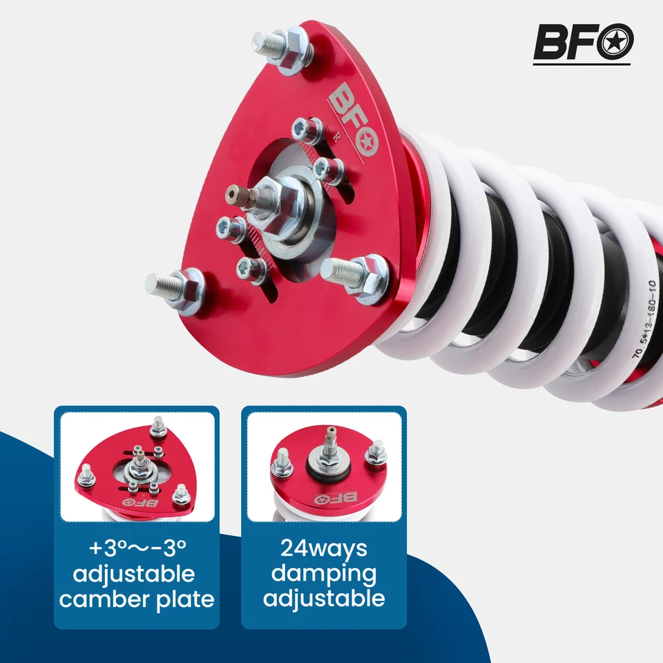 Kit de puntales enrollables ajustables amortiguador de 24 vías BFO para Honda Accord 2013-2017 Foto 3 de 4