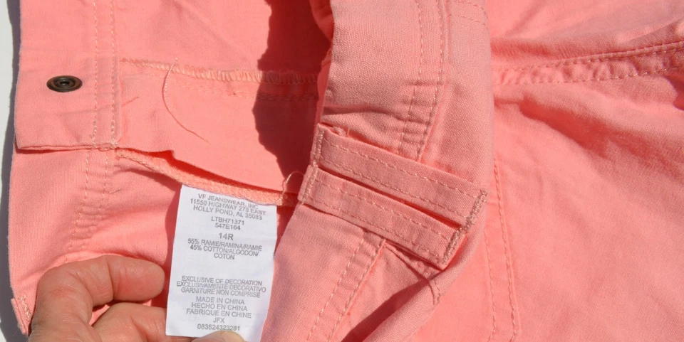 LEE PANTALONES CORTOS NIÑA TALLA 14 R Sandía Nuevos con Etiquetas Foto 4 de 4