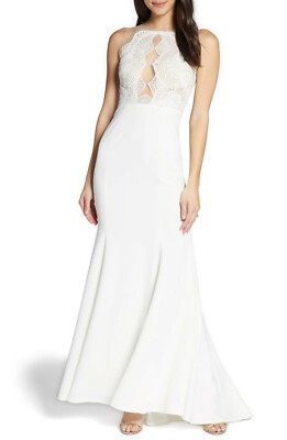 NEW BY WATTERS Cutout Lace Bodice Wedding DRESS GOWN SIZE 6 $800 IVORY  NORDSTROM | eBay