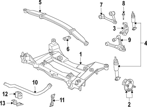 09-13 CHEVROLET CORVETTE C6 FRONT RIGHT LEFT SHOCK ABSORBER ASSEMBLY SET OEM