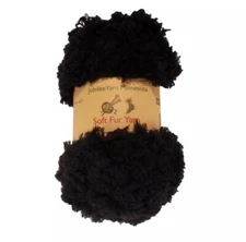 2 - JubileeYarn Soft Fur Yarn Minnesota Polyester Chunky Weight #9 Starry Night