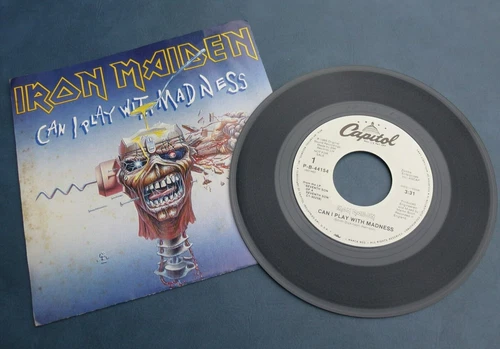 IRON MAIDEN CAN I PLAY WITH MADNESS CAPITOL RECORD P-B-44154 PROMO W/ PIC SLEEVE