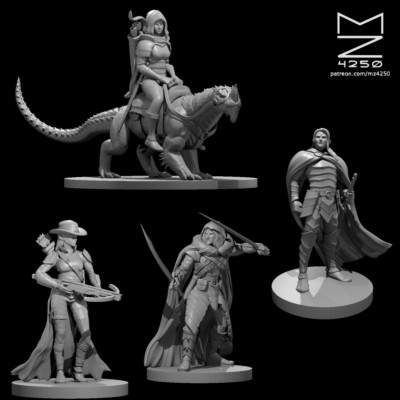 Elfen   Alb Elben Halbelfen Drow für D&D HeroQuest (32mm)   by MZ4250