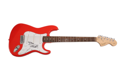 Tom Kaulitz & Georg Listing Signed Autograph Fender Guitar Tokio