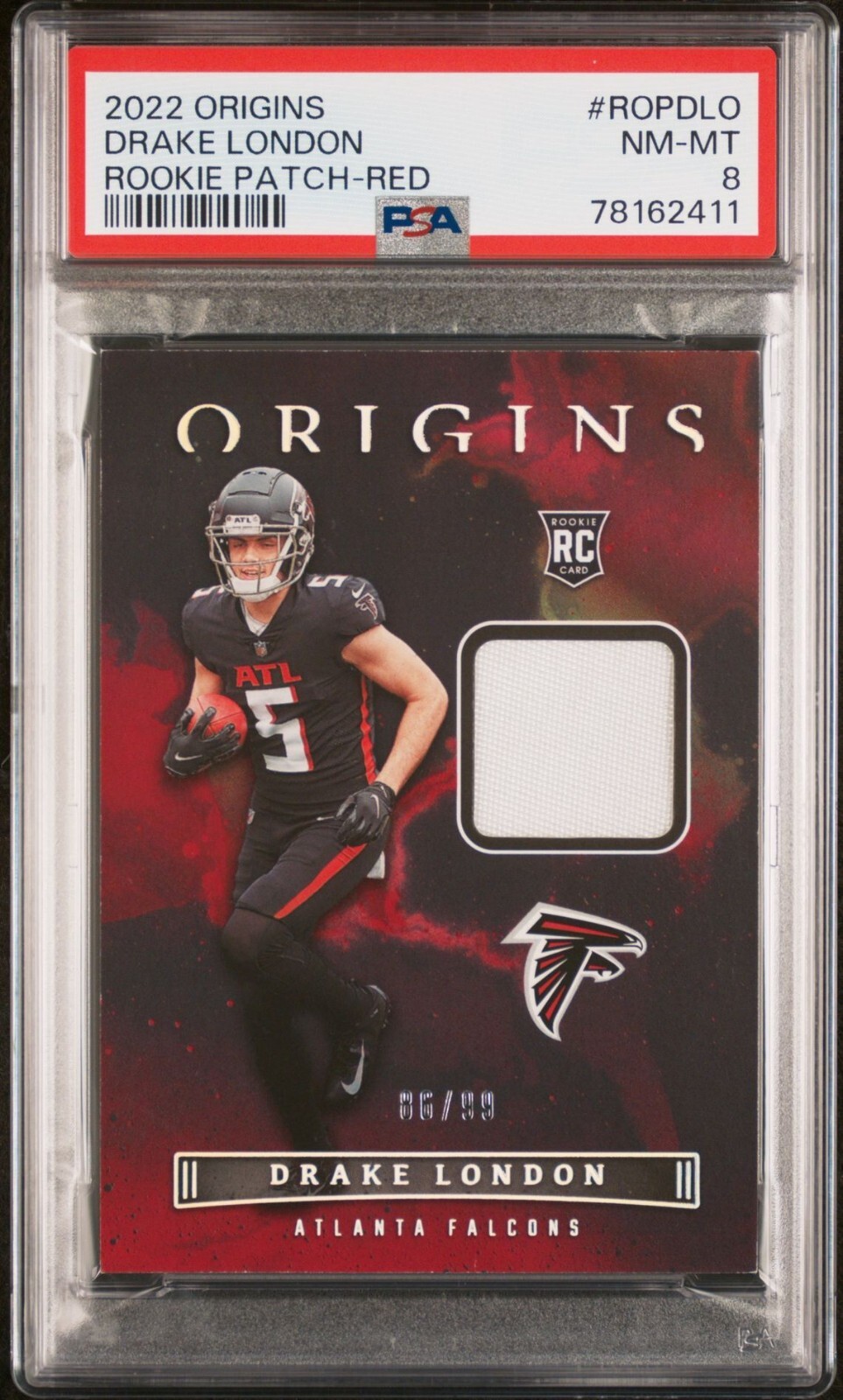 Drake London Panini Origins Rookie Patches #ROPDLO Red