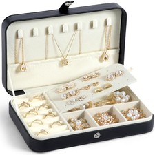 Travel Jewelry Case for Women,Travel Jewelry Organizer Box,Small Jewelry Box,...