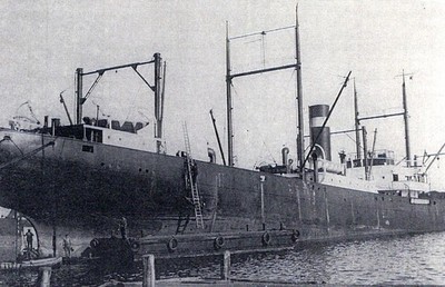 Nederland Stoomschip SS Orestes in Dok voor Schroefreparatie Real Photo #SCV913