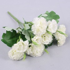 Silk Carnation Artificial Flower Bouquet with 5 Heads Grave Flowers
