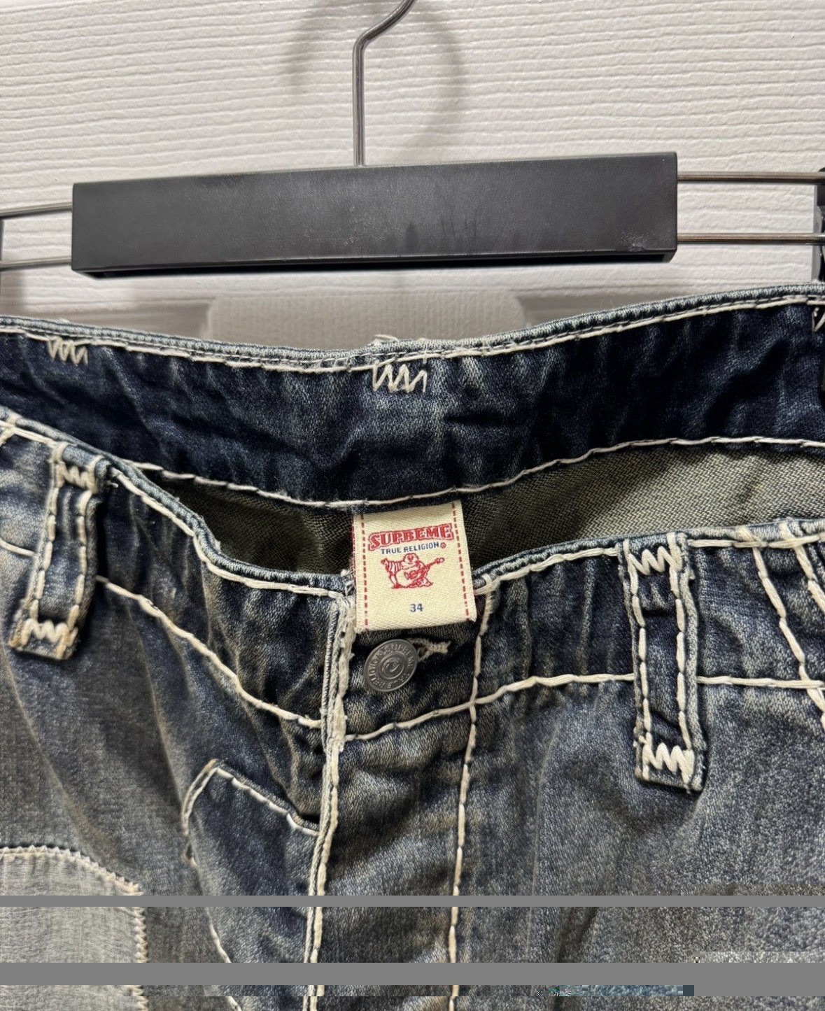 Supreme X True Religion Cargo Patchwork Denim Pants image 3