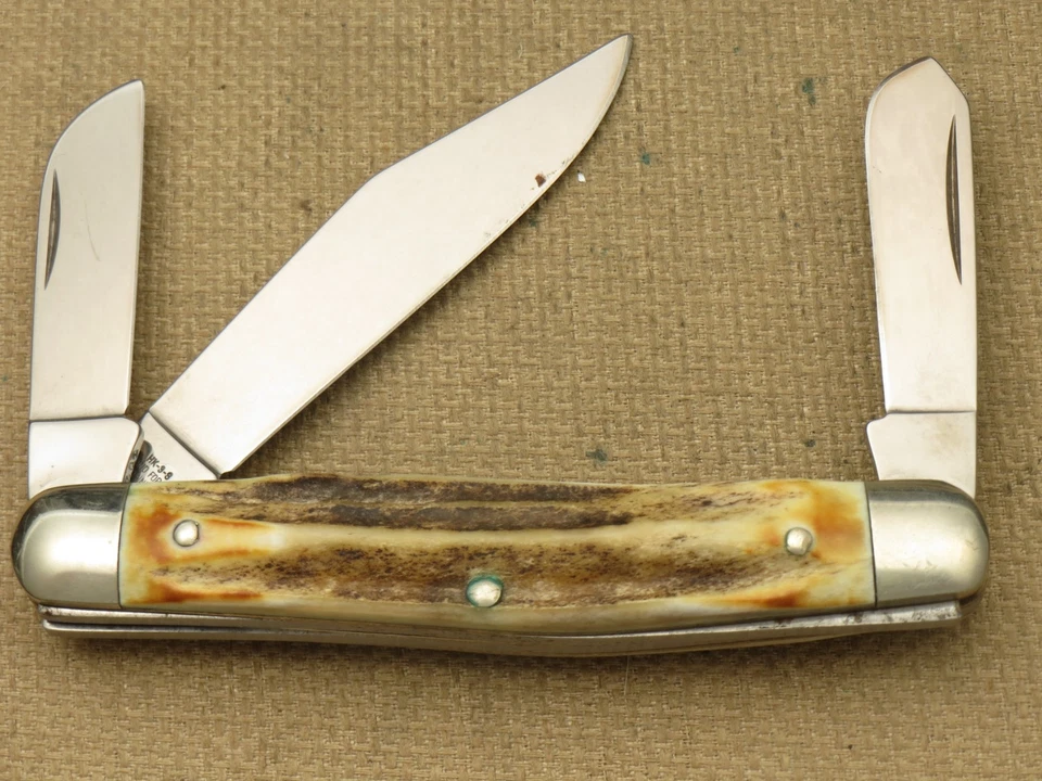 Vintage 1990’s JA HENCKELS GERMANY Stock Knife Stag Handles Stainless Steel - Image 3 of 4