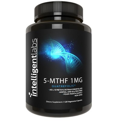 Intelligent Labs 1MG 5-MTHF Methylfolate, 120 Capsules, 120 Days Supply, Best...