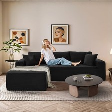 BHANITY 105" Cloud Sectional Couch with L-Shape Chaise,Oversized Boneless-sofa