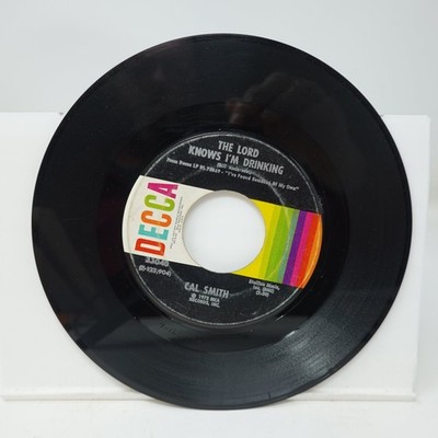 Cal Smith The Lord Knows I'm Drinking Sweet Things 45 RPM Record Lot