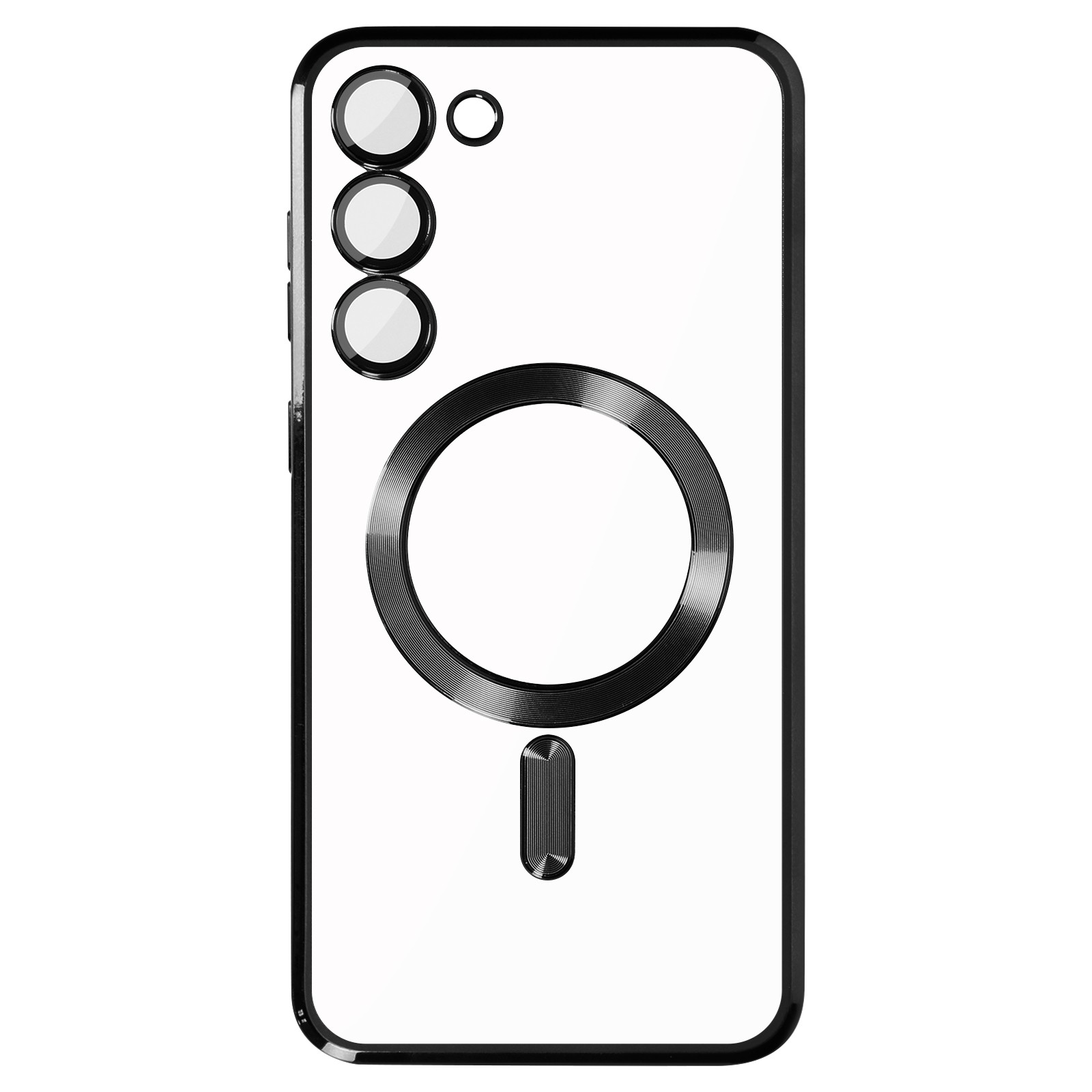 Avizar Coque Cadre Chromé Galaxy S23 Plus Mince Silicone Rigide