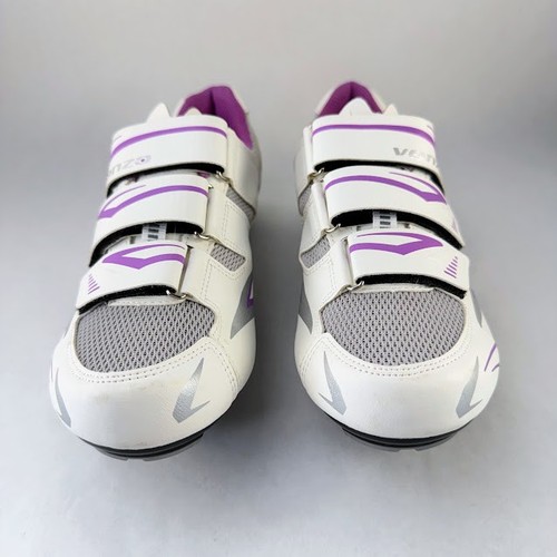 Venzo MX Road Bike Pro Cycling Shoes Women Sz 8 Purple Cleats  - Picture 3 of 18