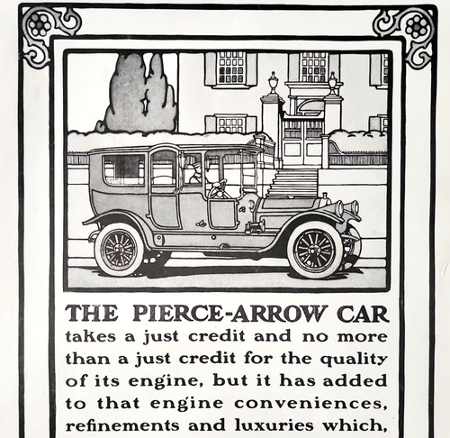 1914 Pierce Arrow Touring Car Advertisement Luxury Automobile Buffalo New York