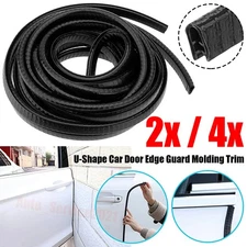 2x/4x 16FT U Shape Rubber Seal Car Door Edge Guard Molding Trim Protectors Strip