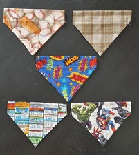 Lot Of 5 Over The Collar Dog Bandanas XSmall Dog Scarf