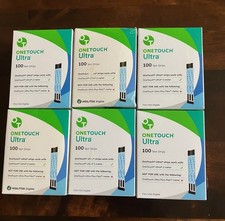 Tiras reactivas ONETOUCH Ultra Plus 6 cajas, total 600 tiras - caducan 2027