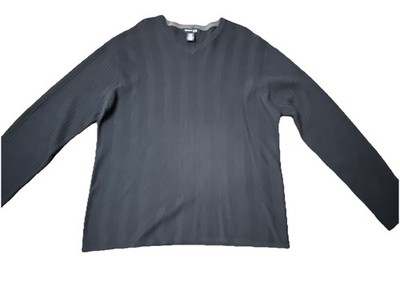 Kenneth Cole XL Long Sleeve Black Ribbed Dress Shirt-Very Nice, Clean!