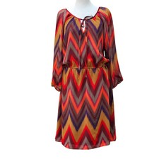 Banana Republic Heritage Collection Dress Women’s Sz. 6 Red Brown Ikat Print